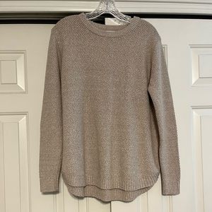 Pink Clover Sweater : 1X : Beige